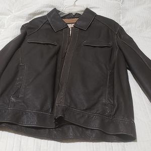 Guess genuine brown leather jacket